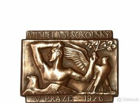 Odznak - VIII. Slet všesokolský - 1926 - 1