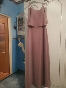Ružové dlhé šaty