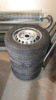 Plechové disky 5x160 + letné pneu 215/65r15c