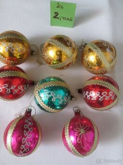 Retro sklenené ozdoby