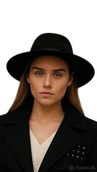 Novy kvalitny cierny damsky klobuk ZARA