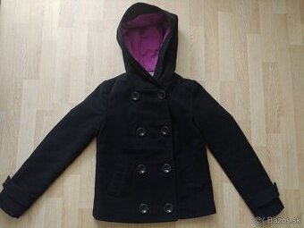 Damska / dievcenska flausova zimna bunda, extra veľká kapucň