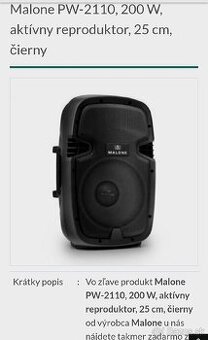 Predam Malone PW 2110 aktivny repro