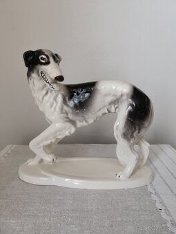Royal dux chrt pes veľká porcelánová soška rarita