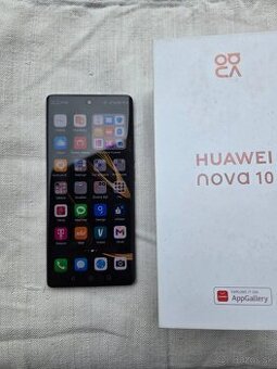 Huawei nova 10 duos čierny v top stave komplet balenie nabíj