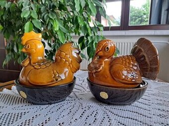 Dve keramické, dózy , Jihokera, Čechy - 1