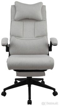 KANCELÁRSKE KRESLO, tkaná textília, krémová