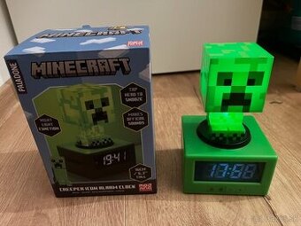 Budík s nočným svetlom Minecraft Creeper