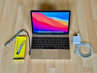 MacBook 12" Gold, TOP STAV, NOVÁ BATERKA