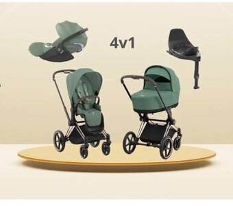Cybex Priam 4.0 Kombinovaný kočík 4v1 - LEAF GREEN