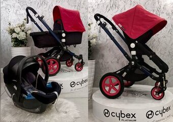 TROJKOMBINÁCIA BUGABOO CAM3 NEON RED X BLACK
