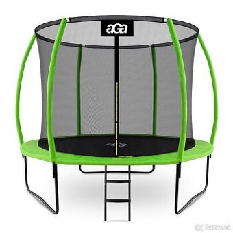 Aga SPORT PRO Trampolína 305 cm Svetlo zelená + ochranná sie