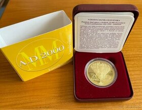Zlatá minca 10000sk Bimilénium 2000
