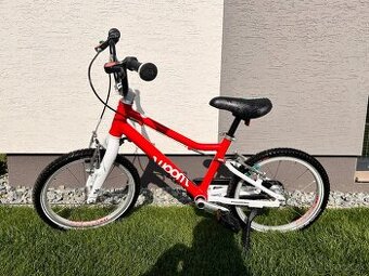 Woom 3 16" – červený detský bicykel