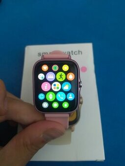 Inteligentné hodinky, možnosť volania, ružové