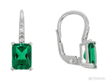 NOVÉ Skutočne nádherné náušnice z bieleho zlata - Korai