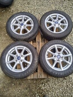 15" sada alu originál FORD FIESTA + TPMS + letné pneu.