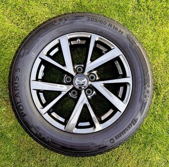 Predám originál 16´´ALU Mazda 5x114,3 pneu. 205/60 R16 92H