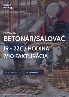 BETONÁR/ŠALOVAČ - Nemecko