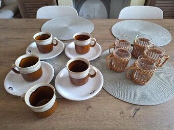 Keramické šálky, taniere Czechoslovakia