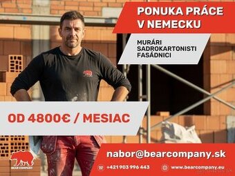 Stavebné práce v Nemecku – 20 – 28 €/hod
