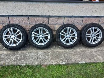 Predám 17" Al disky + zimné pneu Michelin 225/55 R17
