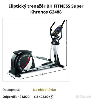 BH fitness elipticky trenažer