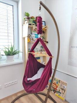 Kolíska zavesená ( Homba) + stojan hnedá