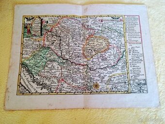 stará mapa Maďarska 1750 - 1