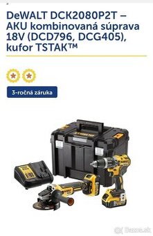 Dewalt aku vrtačka a karbobruska