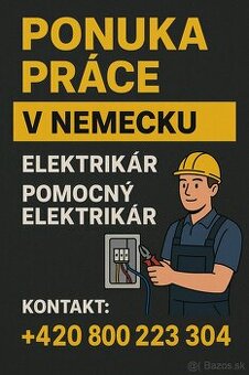 Elektrikári/pomocníci do Nemecka