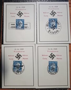 Aršiky-Známky s pečiatkami Čechy-Morava