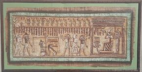 Obraz Egypt papyrus 131×68,5 zasklený v okrasnom ráme