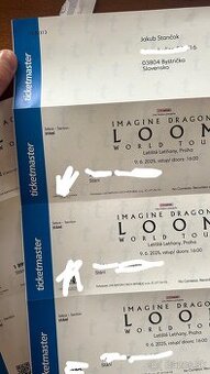PAPIEROVÉ VSTUPENKY IMAGINE DRAGONS PRAHA