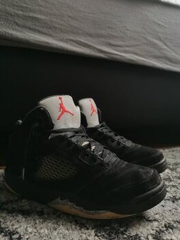 Jordan 5s Black Metallic silver
