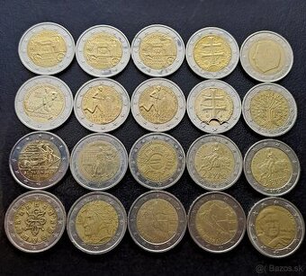 2€ mince – rôzne štáty a pamätné edície