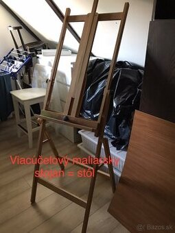 Viacúčelový maliarsky stojan/stôl