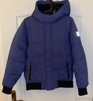 Detská zimná bunda Abercrombie & Fitch tmavomodrá 13-14 r