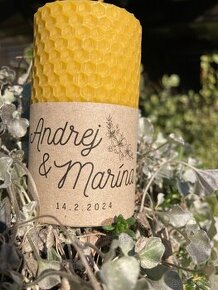 Sviečka -Darček pre svadobných hostí