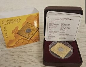 Zlata zberatelska minca 10000Sk 2003-10.výročie vzniku SR



