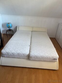 Moderná manželská posteľ s LED, matrace v cene – 100€