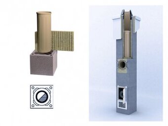 SCHIEDEL UNI ADVANCED komín 8m, 200mm, 90°, s prefabrikovano