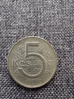 5 korún Československo 1974, variant B
