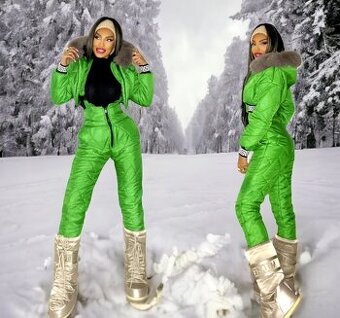 Krasna zelena damska lyziarska kombineza NOVA