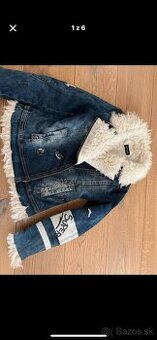 Rifľová bunda teplá Monalisa 140 cm