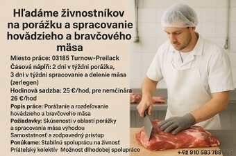Hľadáme mäsiarov do Nemecka