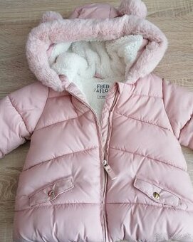 Dievčenská zimna bunda velk.9-12 mesiacov + čiapka