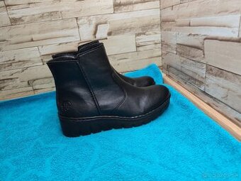 Rieker 38 - dámske zateplené čierne členkové topánky