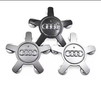 AUDI hviezdicove krytky diskov čierne/šedé/strieborné