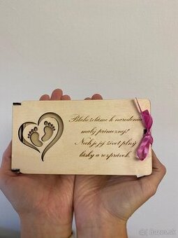 Drevené obálky na peniaze